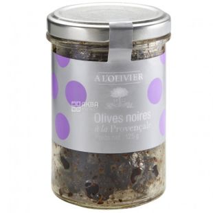 A L'Olivier, Оливки черные с прованскими травами, 125г