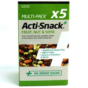 Acti-Snack, Смесь фруктов, орехов и сои, 5х35г