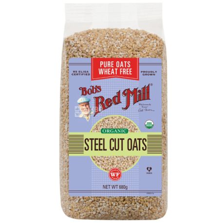 Bob's Red Mill, Steel cut oats, 680 г, Бобс Ред Милл, Овсяная крупа, органическая