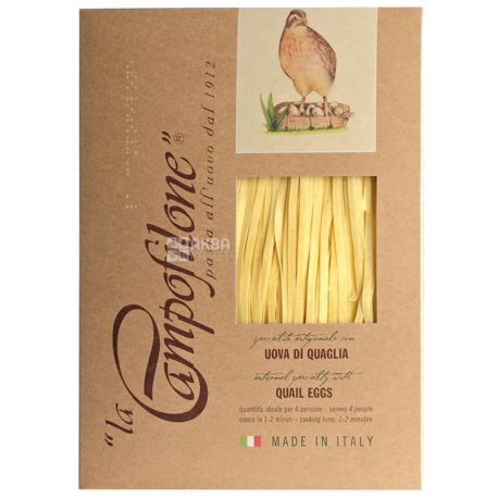 La Campofilone, fettuccine pasta on quail eggs, 250 g