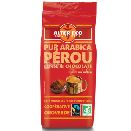 Alter Eco, Pur Arabica Perou, 260 г, Кофе Алтер Эко, Перу, молотый, органический 