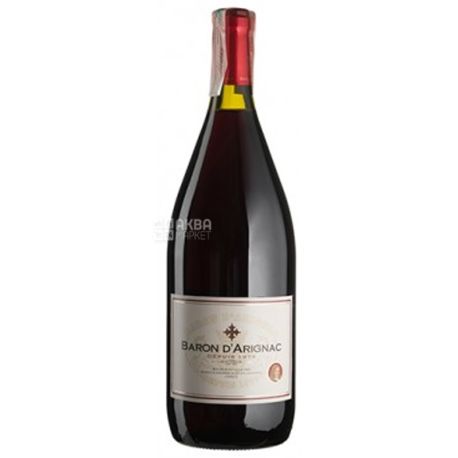 Baron d'Arignac Rouge, Вино червоне, напівсухе, 1,5 л