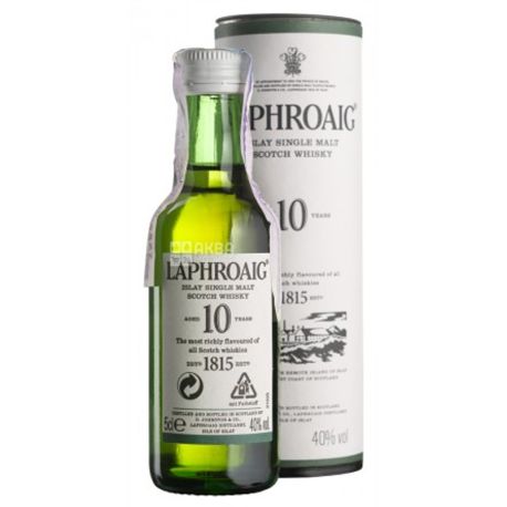 Laphroaig, Виски 10 yo, 0,05 л