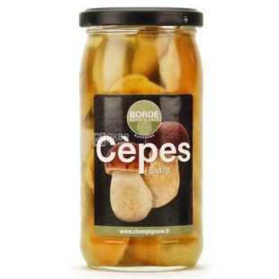 Borde, Грибы белые (цели шапки) консервированные, 185 г