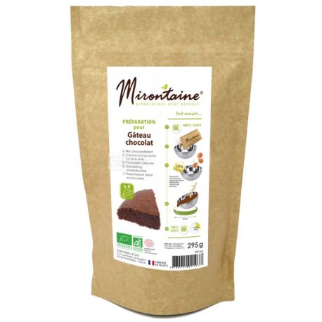 Mirontaine, Gateau Chocolat, 295 г, Смесь Миронтейн, для приготовления шоколадных кексов, органическая