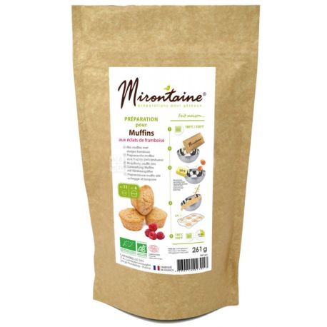 Mirontaine, Organic Raspberry Muffin Mix, Organic, 261 g