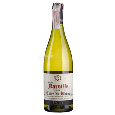 Cotes du Rhone Esprit Barville Blanc, Dry white wine, 0.75 L