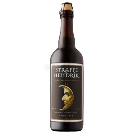 Straffe Hendrik, 0,75 л, Штраффе Хендрік, Пиво темне, ель, скло