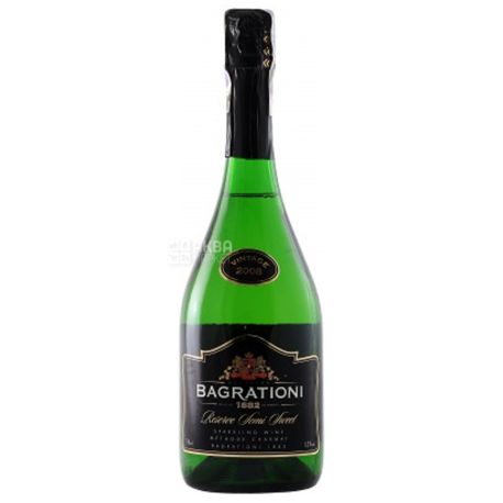 Bagrationi, Игристое вино белое полусладкое Reserve Semi-sweet, 0,75 л