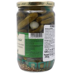 Edmond Fallot, Корнишоны консервированные, 380 г 