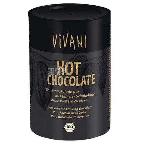 Vivani, Hot chocolate, 280 г, Вивани, Горячий шоколад, органический, тубус