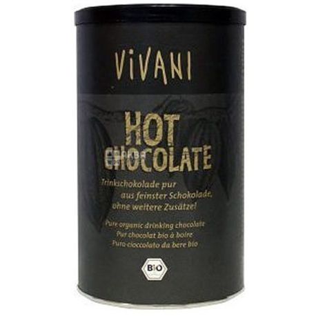 Vivani, Hot chocolate, 280 г, Вивани, Горячий шоколад, органический, тубус