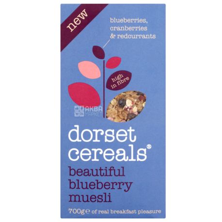 Dorset Cereals, 700 г, Мюсли Дорсет Сереалс, смесь злаков, с черникой, сухой завтрак, быстрого приготовления