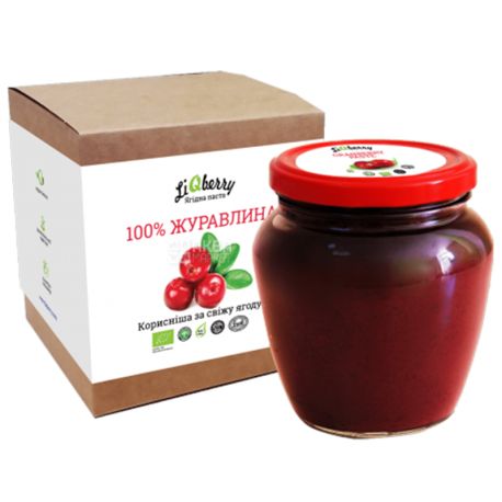 Liqberry, Organic Cranberry Paste, 550 ml