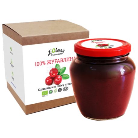 Liqberry, Паста з журавлини органічна, 550 мл