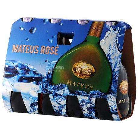 Mateus Rose Multi-Pack, Sogrape Vinhos, Вино рожеве напівсухе, 4 * 0,25 л