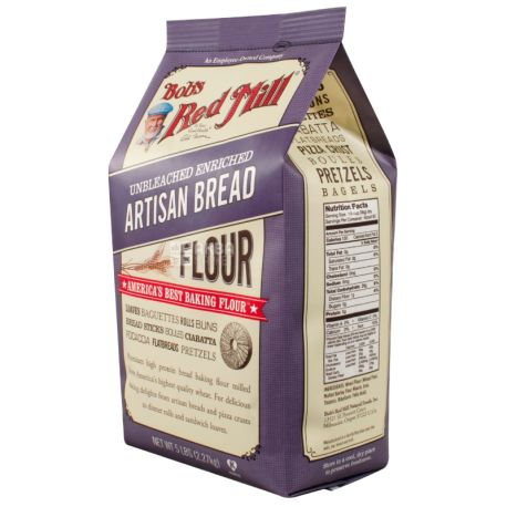 Bob's Red Mill, Artisan Bread, 2,268 кг, Борошно Бобс Ред Мілл, пшенично-ячмінне, для випічки хліба