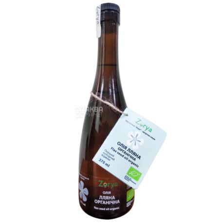 Zorya, Organic Flaxseed Oil, 375 ml