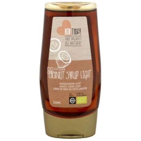 Bio Today, Coconut light, 250 мл, Сироп Био тудей, Кокосовый светлый, органический