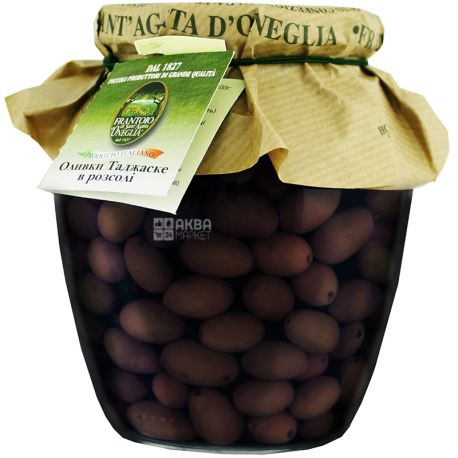 Frantoio di Sant'agata, Taggiascha Olives in brine, 650 g