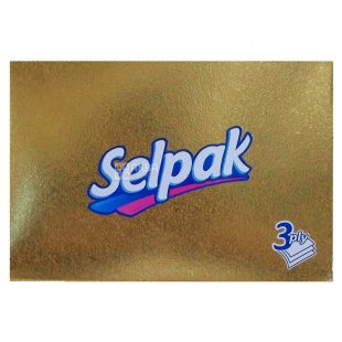 Selpak, 70 шт., Салфетки гигиенические Селпак, Мини Микс, 3-х слойные, 21х16 см, белые