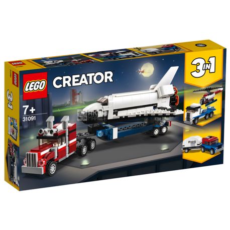 Lego Creator, Конструктор Тягач із шатлом, пластик, для дітей з 7-ми років, 341 деталь