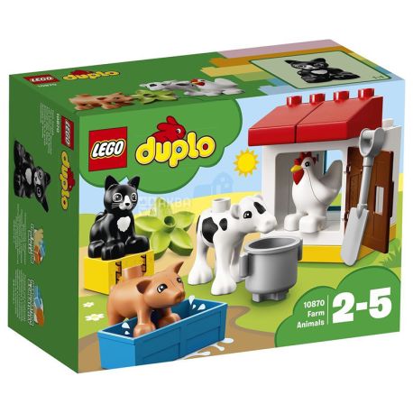 Lego Duplo, Конструктор Тварини на фермі, пластик, для дітей з 2-х років