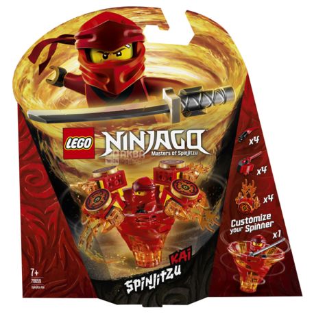 Lego Ninjago, Конструктор Кай-майстер Спін-джитсу, пластик, для дітей з 7-ми років, 97 деталей