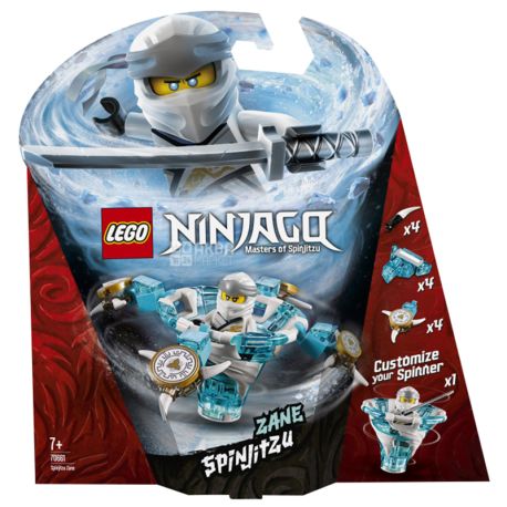Lego Ninjago, Конструктор Зейн-мастер Спин-джитсу, пластик, для детей с 7-ми лет, 109 деталей