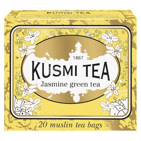 Kusmi Теа, Jasmine, 20 пак. х 2,2 г, Чай Кусми Ти, Жасмин, зеленый