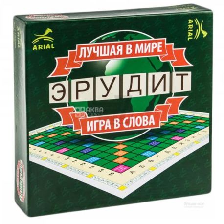 Arial, Board game, Scrabble, in three languages, for children over 11 years old