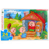 Energy Plus, board puzzle game Three piglets, cardboard, 7x10 cm, 24 elements