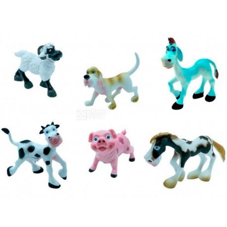 Baby Team, 6 шт., Набір іграшок, фігурки тварин Ферма, пластик, з 3 років