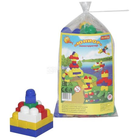 Polesie, Toy set, designer Junior, 33 elements, plastic, for children from 3 years