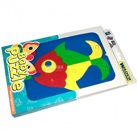 Wader Tigres, Игрушка развивающая Baby Puzzles, пазлы, пластик, для детей от 1-го года