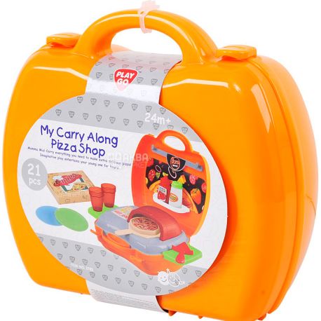 Playgo, Игрушечный набор, переносная пиццерия, пластик, для детей от 2 лет