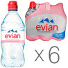 Evian, Спорт, 0,75 л, Упаковка 6 шт., Эвиан, Вода негазированная, ПЭТ