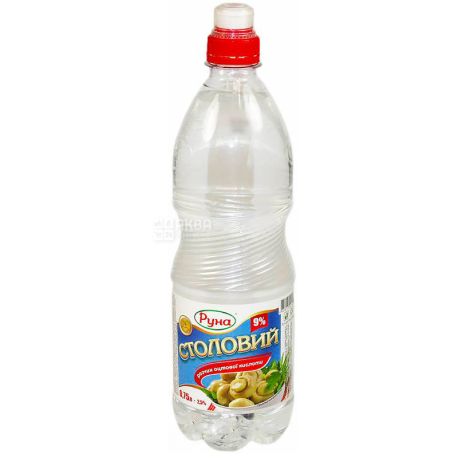 Руна, Оцет столовий 9%, з дозатором, 0,75 л