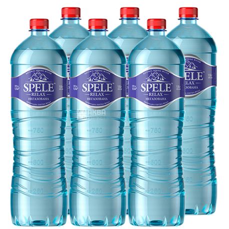 Spele Relax, Вода негазированная, 1,5 л, Упаковка 6 шт., ПЭТ