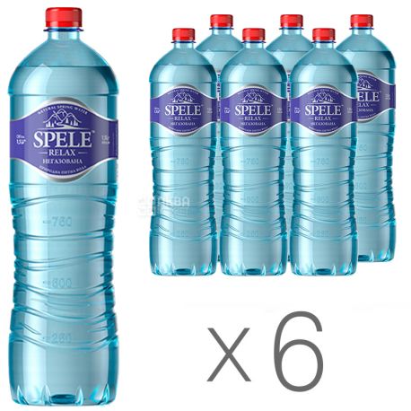 Spele Relax, Вода негазированная, 1,5 л, Упаковка 6 шт., ПЭТ