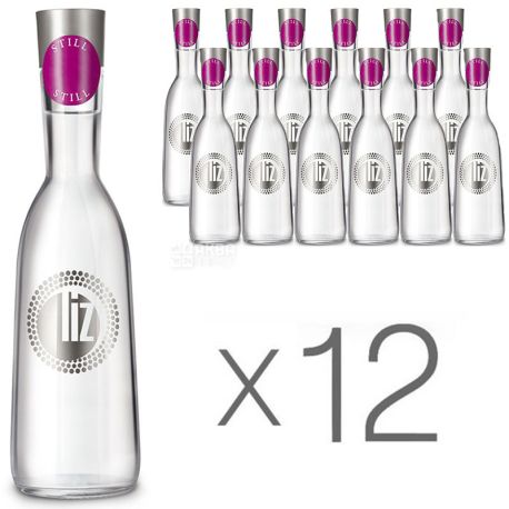 LIZ, 0,75 л, Упаковка 12 шт., Лиз, Вода минеральная негазированная, стекло