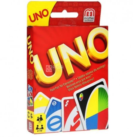 Mattel, Игра карточная Uno, картон, для детей от 3 лет