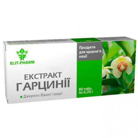 Elit Pharm, Garcinia Extract, Dietary Supplement, 80 Capsules