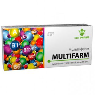 Elit Pharm, Мультифарм, диетическая добавка, 40 капсул