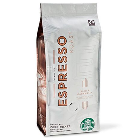 Starbucks Espresso Roast, 250 г, Кава Старбакс Еспрессо Роаст, темного обсмаження, в зернах