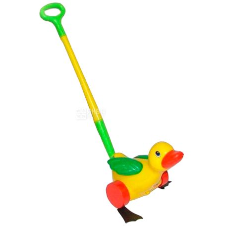 Polesie, Іграшка-каталка з ручкою Каченя, пластик, для дітей з 3-х років
