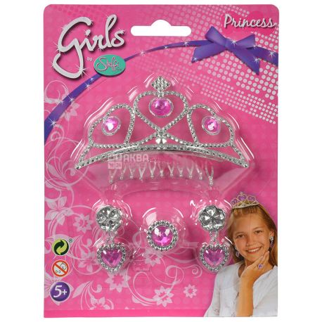 Simba, Princess tiara jewelry set, for children from 5 years