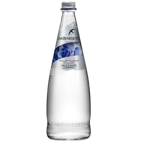 San Benedetto, Water, carbonated, 0.75 L, Packaging 12 pcs., Glass, glass