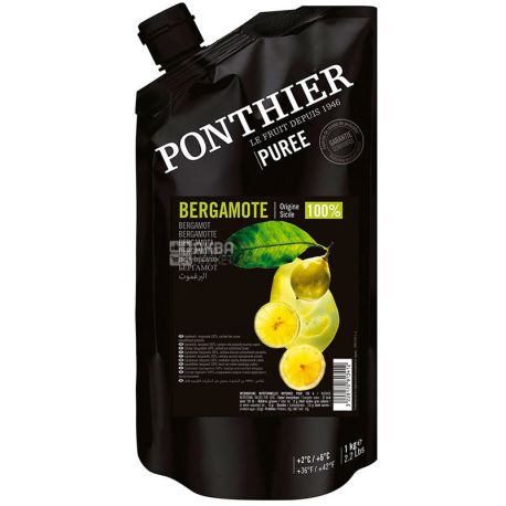 Ponthier, Puree 100% fruit chilled Bergamot, 1 kg