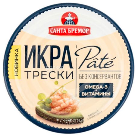 Санта Бремор, Ікра тріски, Pate, 90 г